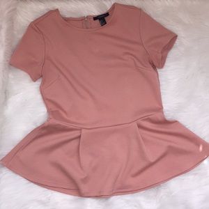 💜 FOREVER 21 Rose Peplum Top💜